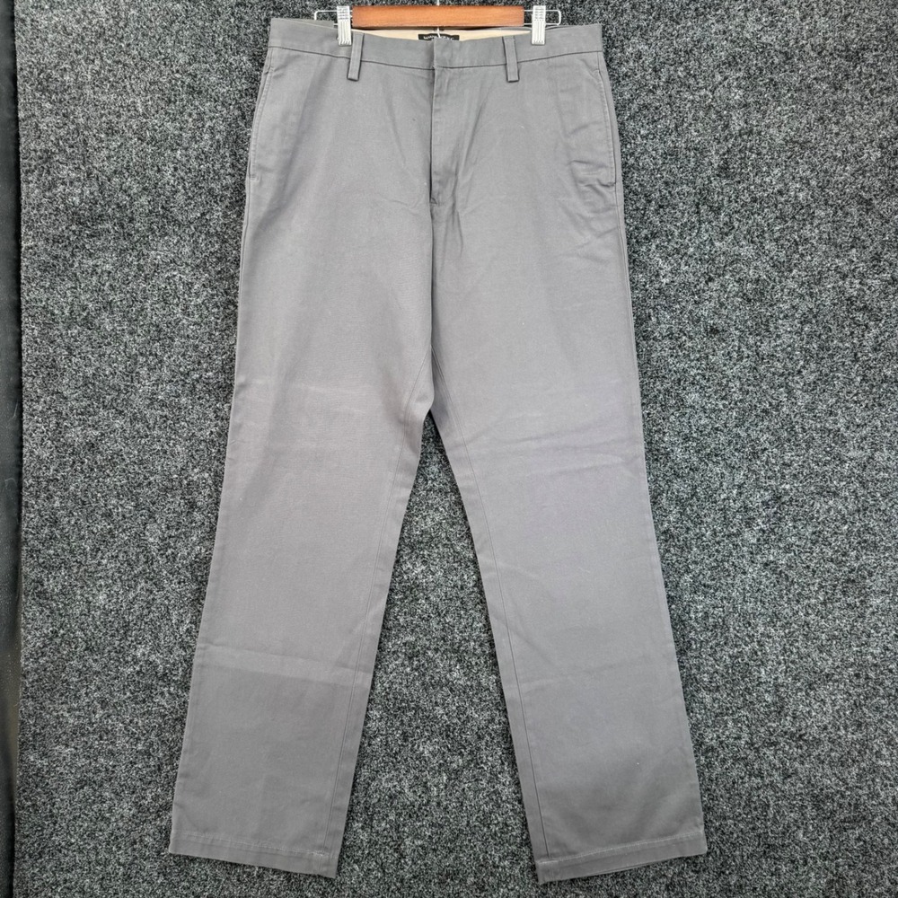 Banana Republic Gavin Chino Mens 34x34 Grey Straight Fit Cotton Pants